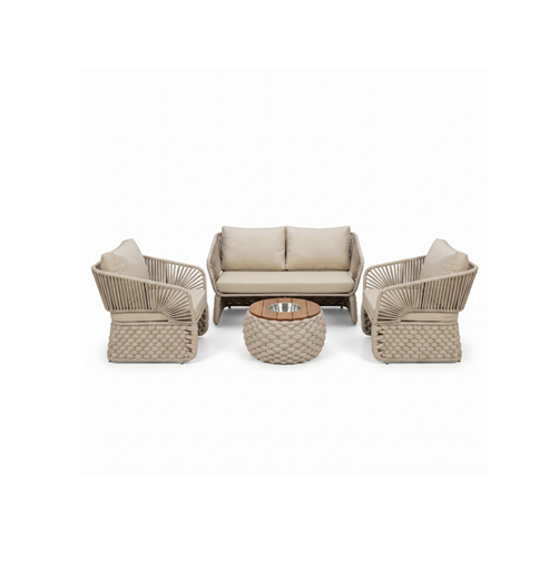 Conjunto de Corda Náutica Fendi com Mesa Champanheira - Beje