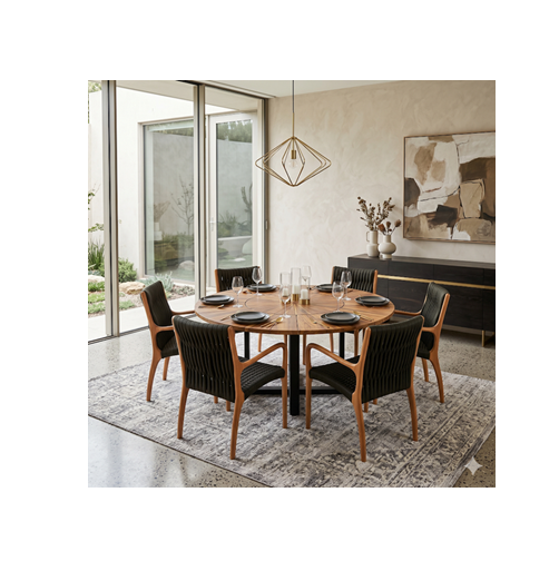 Conjunto de Jantar Externo Redondo Astúrias com 6 Cadeiras – Cores